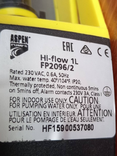 Hi flow 1L lgkondi cseppvzszivatty