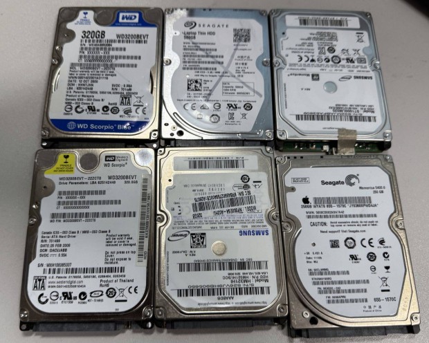 Hibás 2,5" HHD, merevlemez, WD, Samsung