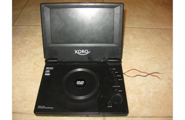 Hibás Hordozható DVD Lejátszó Xoro AV-out DVD CD Lejátszó Xoro 7col