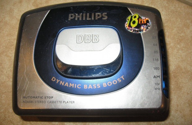 Hibs Philips AQ6585 Rdis Kazetts Walkman Hordozhat Zene Lejtsz