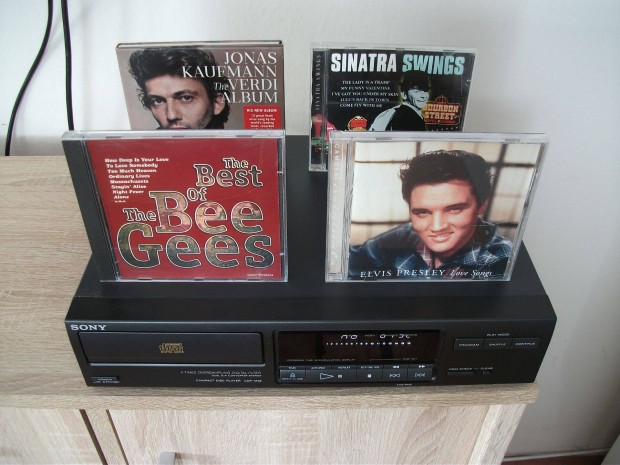 Hibs Sony midi CDP-M26 CD lejtsz +Presley Sinatra Bee Gees CD lemez