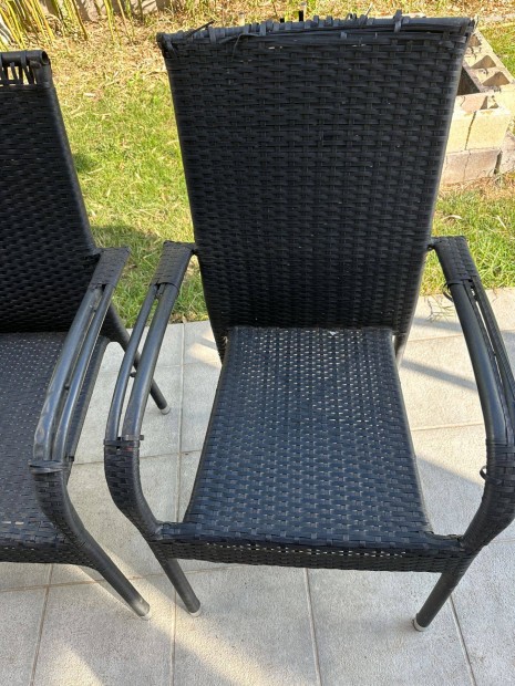 Hibás rattan alumínium vázas kerti székek