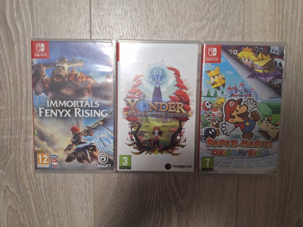 Hibtlan Nintendo Switch jtkok (Yonder, Immortals, Paper Mario)