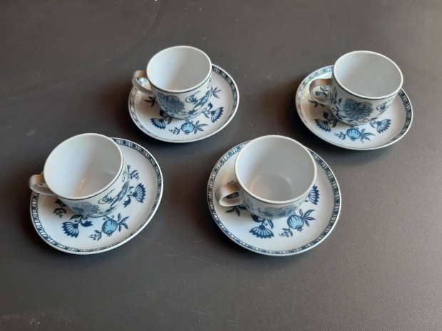 Hibátlan, jelzett Hollóházi porcelán kávés csészék