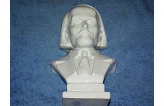 Hibátlan ritka Kodály Zoltán mellszobor büszt szobor Herendi porcelán
