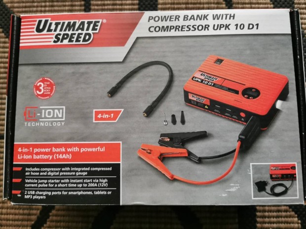 Hidegindító, kompresszor és powerbank