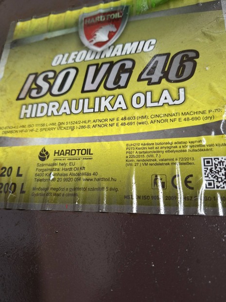 Hidraulika olaj 46 os �j elad� Kecskem�t