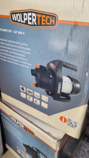 Hidroforra szerelhető kombi kerti vízszivattyú 600W teljesítménnyel