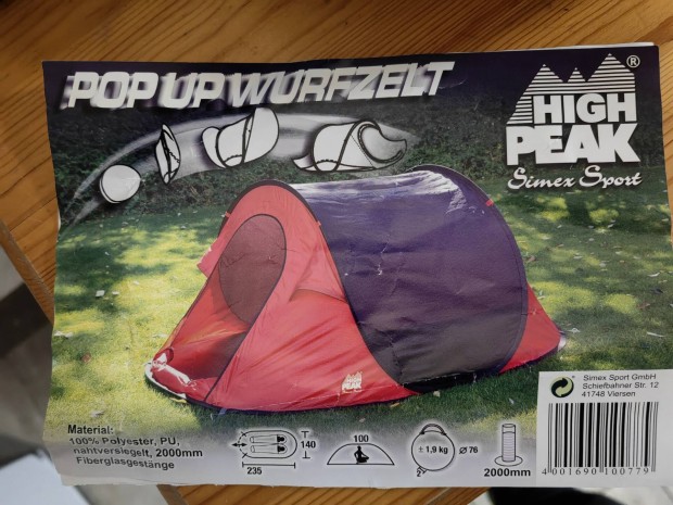 High Peak Vision 2 Pop Up stor 