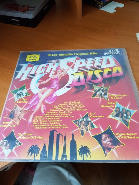 High  speed disco bakelit lemez 1979