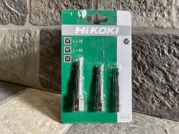 Hikok 3 rszes talakt adapter kszlet hex 1/4" 3/8" 1/2"