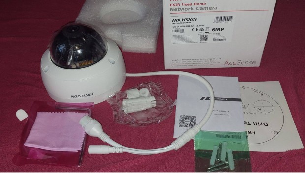 Hikvision DS 2CD2163G2 IU Dome IP Kamera Mikrofonos, Microsd