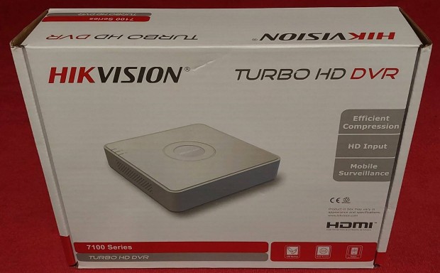 Hikvision DS 7108Hqhi M1 Acusense DVR, (Nvr Ip felvev)