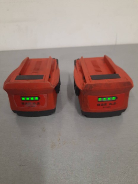 Hilti 22 volt 5,2 Ah akkumultor 2db