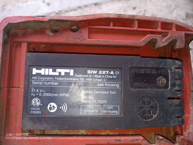 Hilti tve csavaroz 