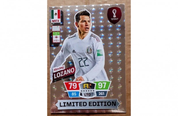 Hirving Lozano Mexik XXL Limited focis krtya Panini Qatar 2022