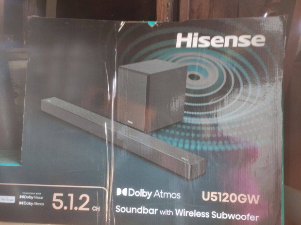 Hisense 5120gw 5.1.2 soundbar,hangprojektor elad!