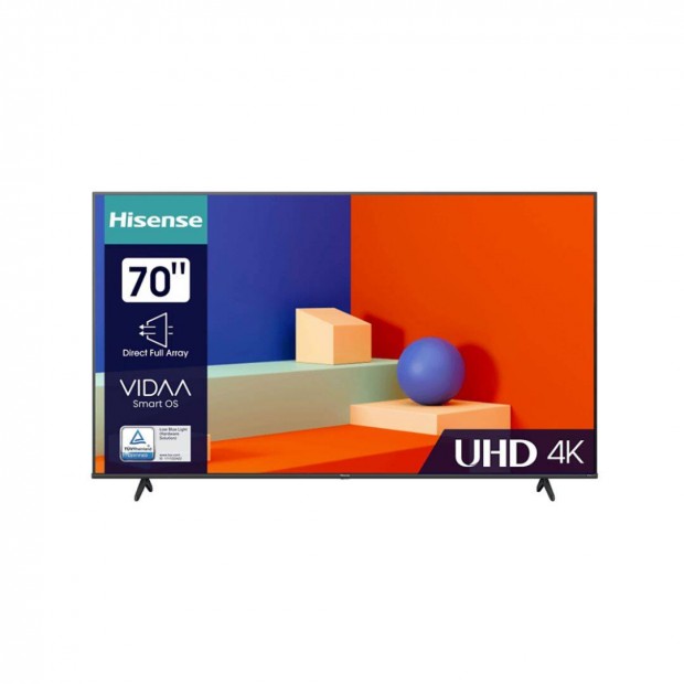 Hisense 70A6K 4K UHD Smart LED televzi, fekete, 177 cm, garanicval