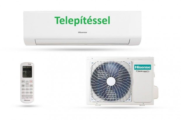 Hisense Eco Comfort 3,4 kW split klma szett beszerelssel