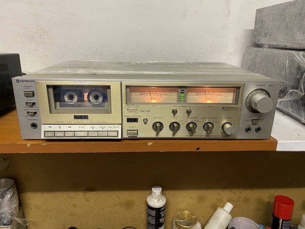 Hitachi D90 s 3 Fejes Vintage Magno Deck kiváló jó állapot VU Muszer