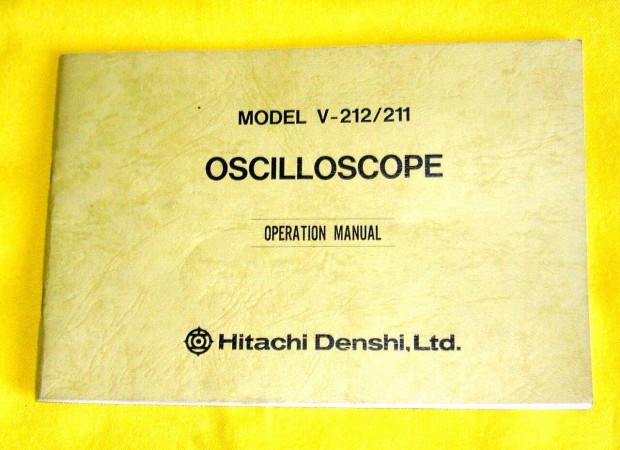 Hitachi V-212/211 oszcilloszkp Operation Manual (kezelsi kziknyv)