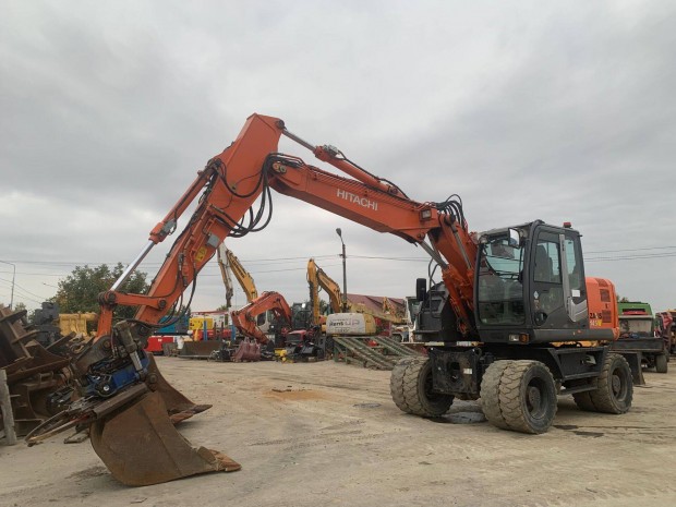 Hitachi Zx145W-3+ SMP csipeszes Rototilt gumikerekes kotró