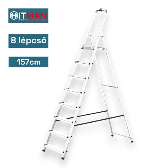 Hitman egyoldalas aluminium ltra 157cm magas, 8 lpcsfokos, 125 kg