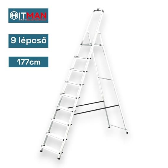 Hitman egyoldalas aluminium ltra 176cm magas, 9 lpcsfokos, 125 kg