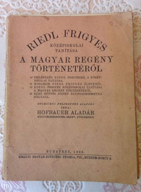 Hofbauer Aladr: Riedl Frigyes tantsa a magyar...1928
