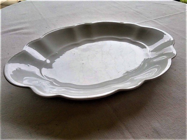 Hófehér cseh porcelán régi MZ Altrohlau CMR tál
