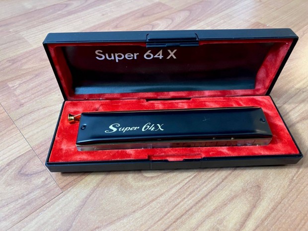 Hohner Super 64 X j, fekete-arany szjharmonika elad