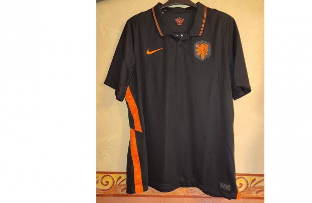 Holland vlogatott eredeti adidas fekete 2020-22 gallros mez (XL)