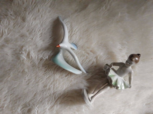 Hollhzi porceln figurk, hibtlan llapot balerina s madr