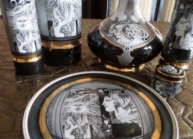 Hollóházi porcelán gyűjtemény Szász Endre design