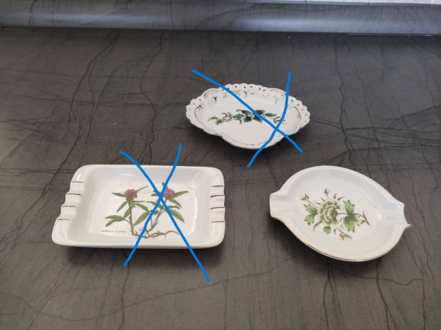 Hollóházi porcelán hamutál hibátlan