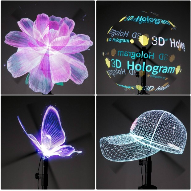 Holografikus 3D Kijelz 42cm Dobozban Wifis 