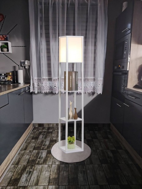 Homcom 833-623V90WT állólámpa polcokkal Ingyen szállítás