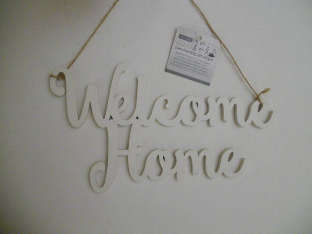 Home&Deco Welcome Home - fggeszthet felirat fa 28x15 (j)