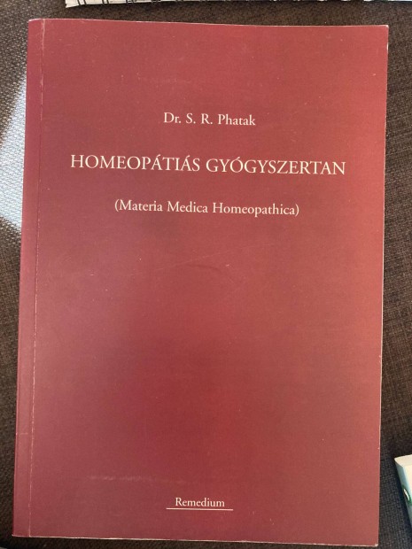 Homeoptis gygyszertan (Materia Medica Homeopathica)