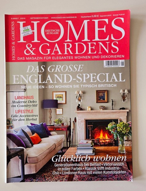 Homes & Gardens nmet nyelv lakberendezsi magazin