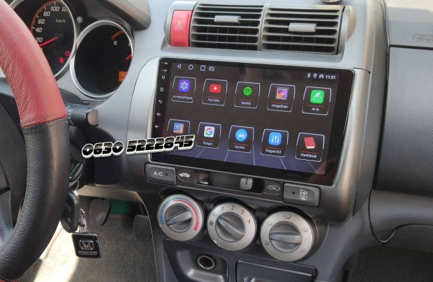 Honda Jazz 2Din Android Kijelző Rádió Multimédia Navigáció Hifi GPS