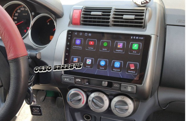 Honda Jazz City 2Din Android Kijelző Rádió Multimédia Navigáció Hifi
