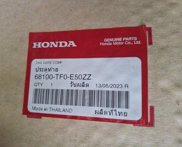 Honda Jazz csomagtr ajt 