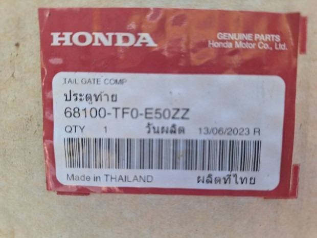 Honda Jazz csomagtér ajtó gyári új
