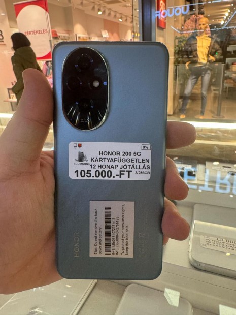 Honor 200 Krtyafggetlen 256 GB, 12 h garancia