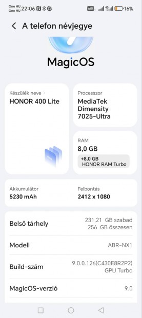 Honor 400 lite új