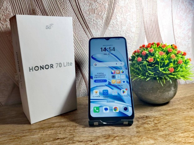 Honor 70 Lite 5G 128GB 7GB RAM krtyafggetlen + dual sim, dobozos!