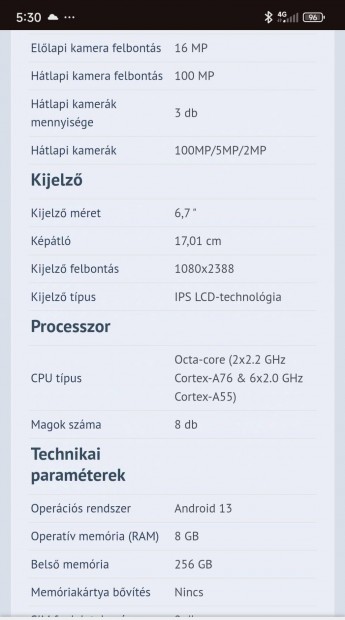 Honor 90 lite j elad Tolnamegye