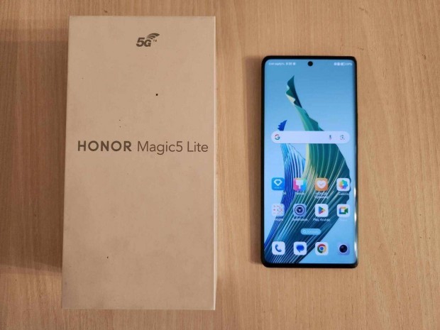 Honor Magic5 Lite 5G 8/256GB jszer Fggetlen Fekete Garis !