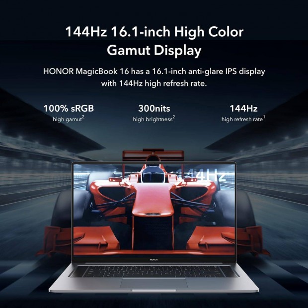 Honor Magicbook 16 Gamer procis Laptop -30% 16" Ryzen 5 5600H 144Hz